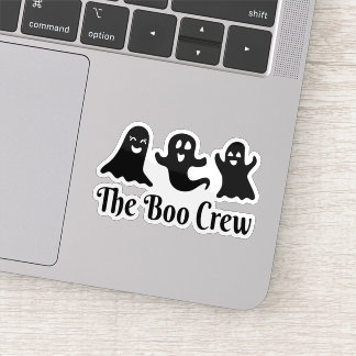 The Boo Crew Halloween Ghost, Cute Spooky Vinyl Sticker