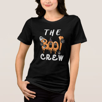 The Boo Crew Halloween Ghost Squad T-Shirt Tri-Blend Shirt