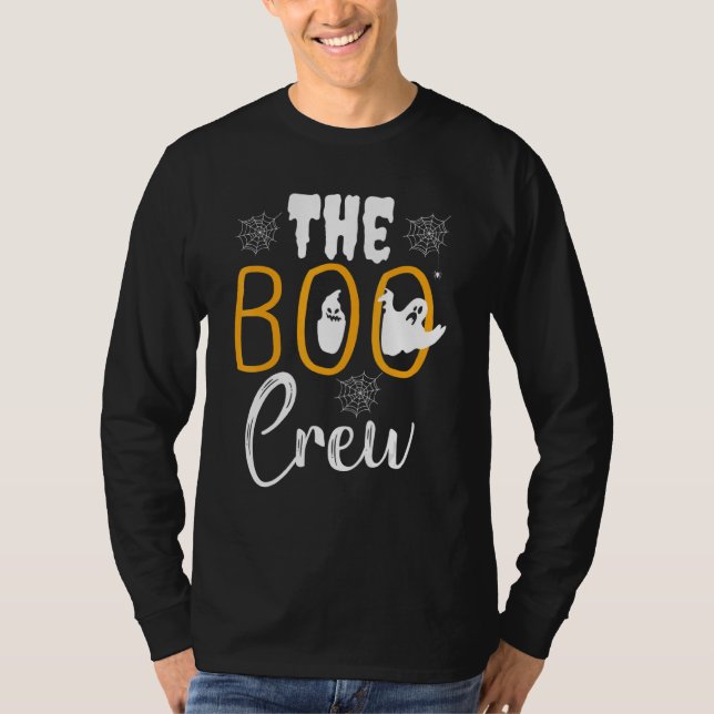 The Boo Crew  Halloween Ghosts Trick or Treat T-Shirt (Front)