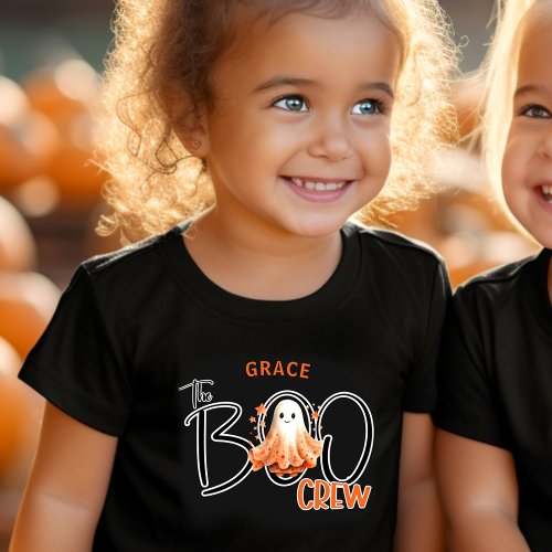 The Boo Crew Name Halloween Toddler T_Shirt