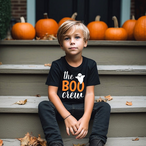 The Boo Crew Orange Halloween Family Matching Kids T_Shirt