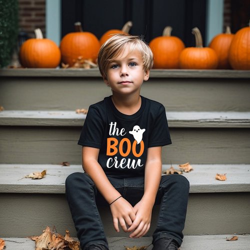 The Boo Crew Orange Halloween Family Matching Kids T_Shirt