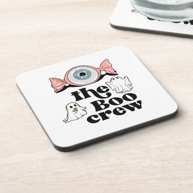 The Boo Crew | Spooktacular Halloween Squad Beverage Coaster (Left Side)