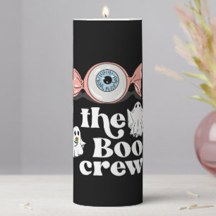 The Boo Crew   Spooktacular Halloween Squad Pillar Candle