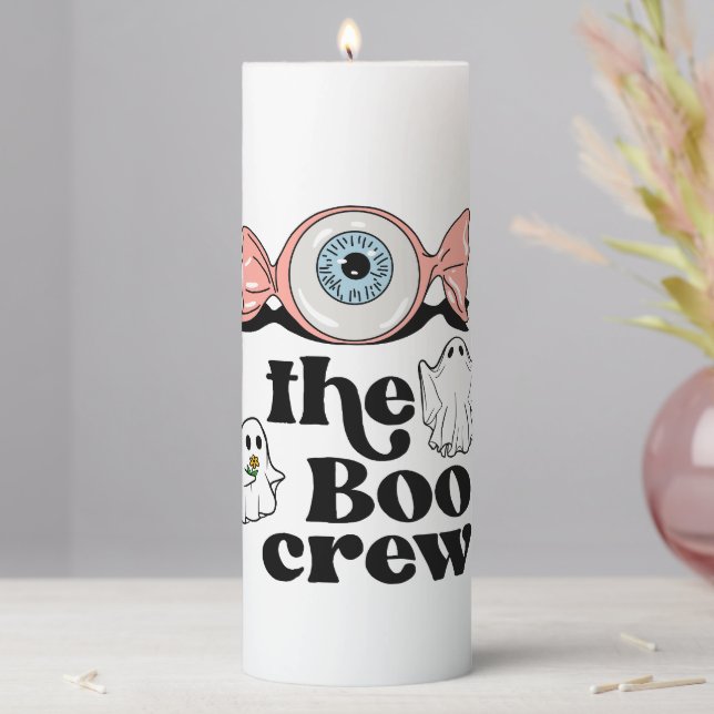 The Boo Crew | Spooktacular Halloween Squad Pillar Candle (In Situ)