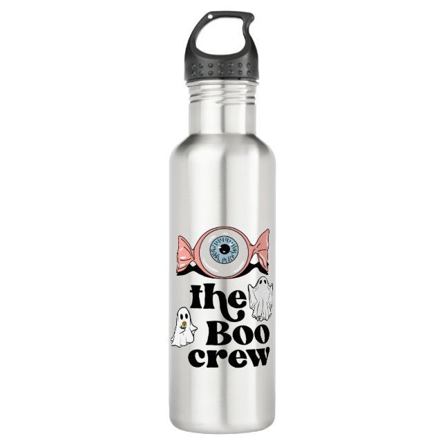 The Boo Crew | Spooktacular Halloween Squad Stainless Steel Water Bottle (Front)