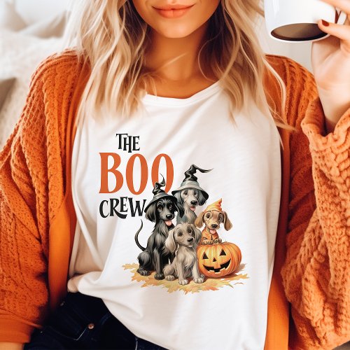 The Boo Crew Vintage Halloween T_Shirt