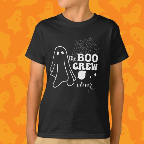 The Boo Crew White Halloween Family Matching Boy T_Shirt