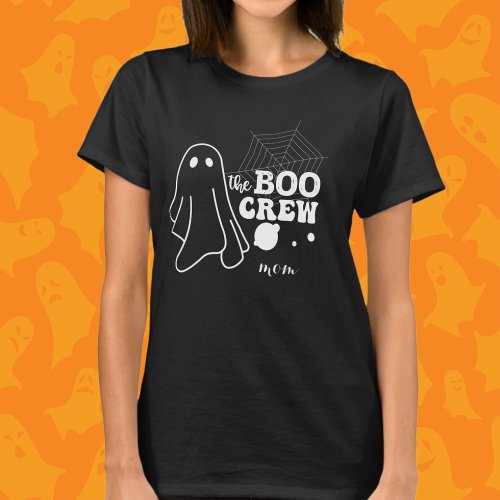 The Boo Crew White Halloween Family Matching Mom T_Shirt