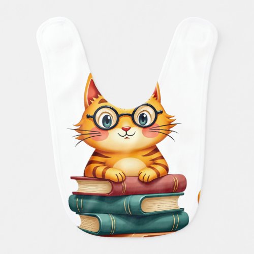 The Book Cat Baby Bib