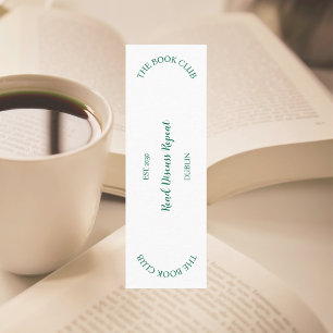 The Book Club Crest Read Discuss Repeat Mini Business Card