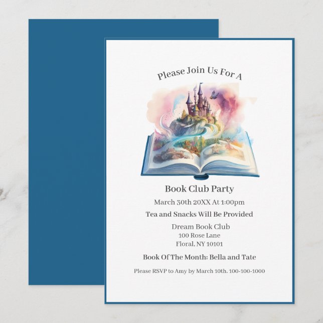 The book is always better, Book Club Invitation (Front/Back)