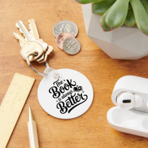 the book is always better keychain