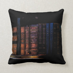 The Book Library - Vintage Books Throw Pillow