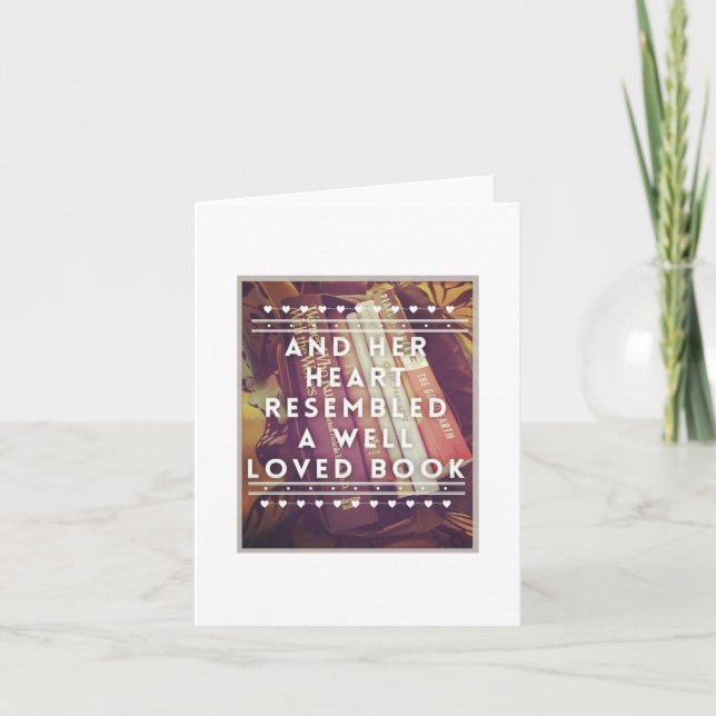 The Book Lover Note Card - Blank Inside (Front)