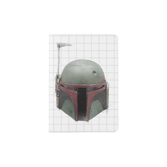 The Book of Boba Fett | Boba Fett Helmet Sketch Passport Holder (Front)