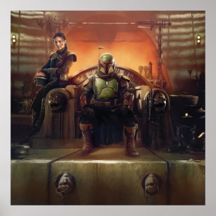 The Book of Boba Fett   Boba Fett on Throne Poster