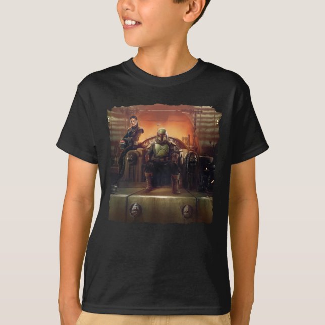 The Book of Boba Fett | Boba Fett on Throne T-Shirt (Front)
