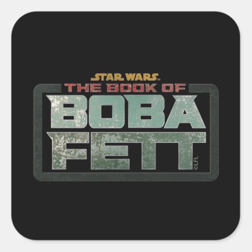 The Book of Boba Fett  Official Logo Square Sticker