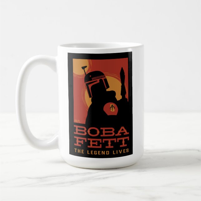 The Book of Boba Fett | Retro Boba Fett Outline Coffee Mug (Left)