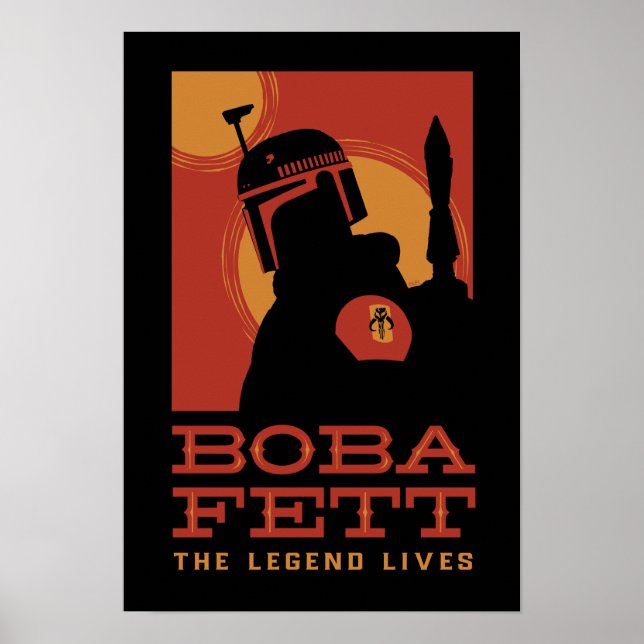 The Book of Boba Fett | Retro Boba Fett Outline Poster (Front)