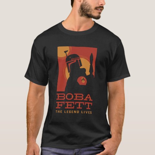 The Book of Boba Fett  Retro Boba Fett Outline T_Shirt