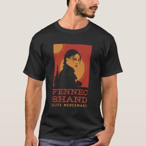 The Book of Boba Fett  Retro Fennec Shand Outline T_Shirt