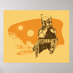 The Book of Boba Fett   Retro Tatooine Vista Poster
