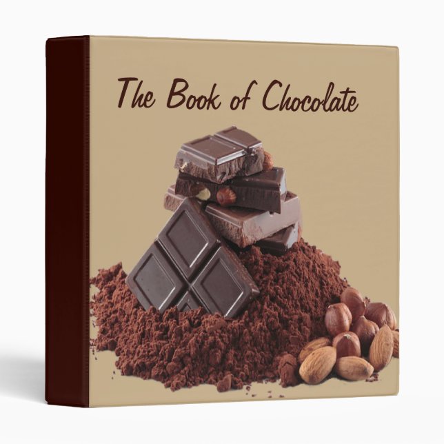 The Book of Chocolate Best Recipes Cookbook 3 Ring Binder (Front/Spine)