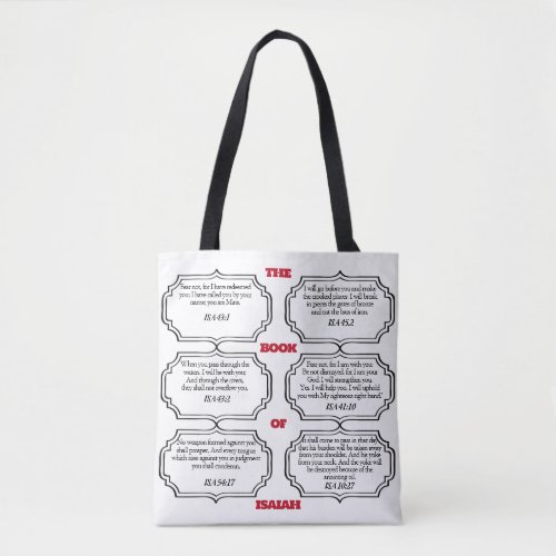  The Book Of Isaiah Bible Verses Tote Bag