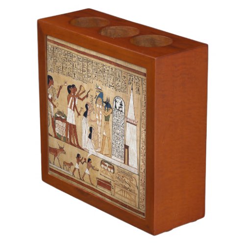 The book of the dead where Anubis is depicted Desk Organizer