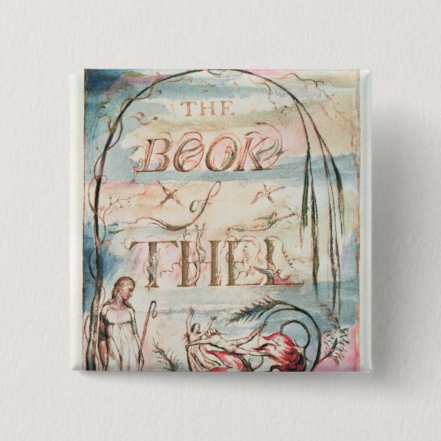 The Book of Thel; Title Page, 1789 Pinback Button (Front)