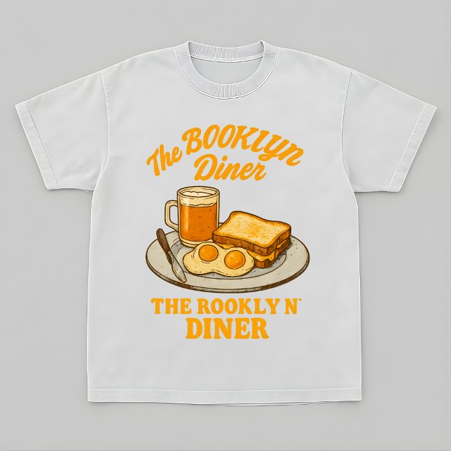The Booklyn Diner Retro Breakfast Bootleg T-Shirt (Creator Uploaded)