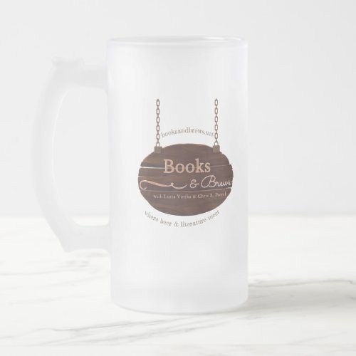 The Books  Brews 3 Magnet Frosted Glass Beer Mug