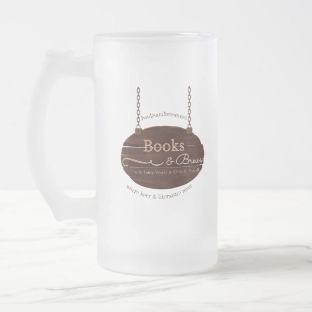 The Books & Brews Frosted Mug (Left)