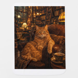 "The Bookshop Cat Baby Blanket