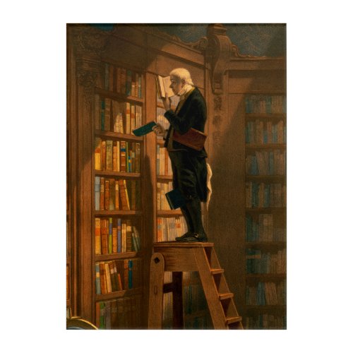 The Bookworm 1861 by Carl Spitzweg Acrylic Print