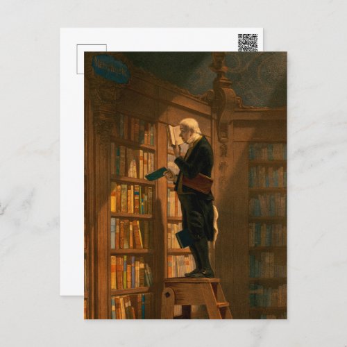 The Bookworm by Carl Spitzweg Postcard
