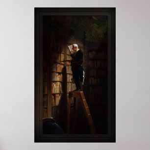 The Bookworm by Carl Spitzweg Poster