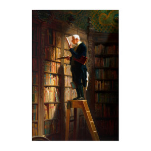 The bookworm Carl Spitzweg - German painting Acrylic Print