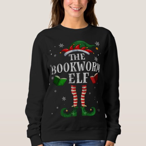The Bookworm Elf Christmas Family Group matching p Sweatshirt