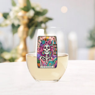 The Bookworm Stemless Wine Glass