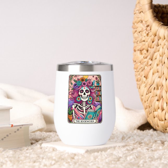 The Bookworm  Thermal Wine Tumbler (Living Room (Rotated))