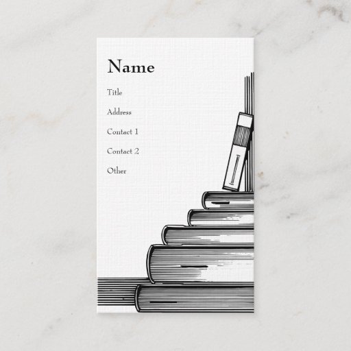 Customizable The Bookworm's Business Card Template