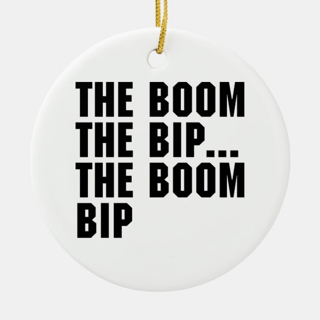 The Boom Bip Ceramic Ornament (Front)