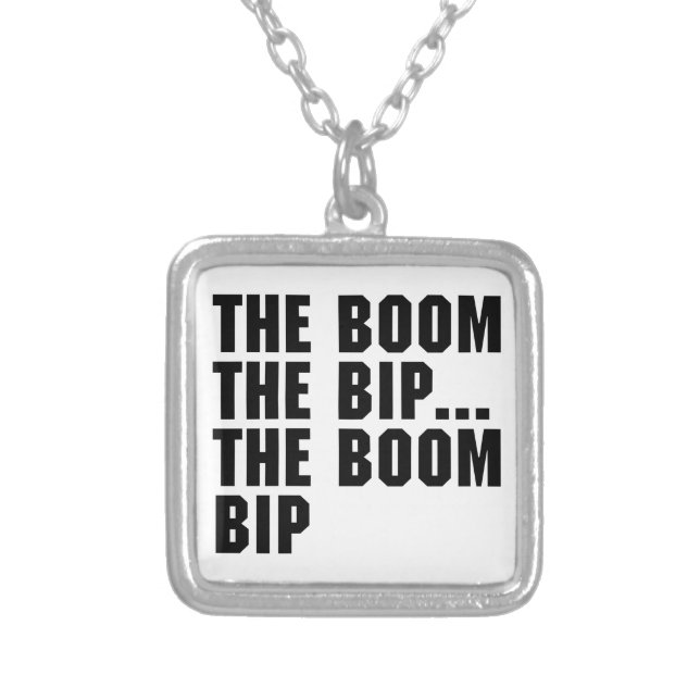 The Boom Bip Silver Plated Necklace (Front)