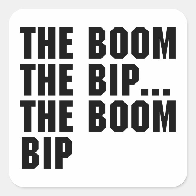 The Boom Bip Square Sticker (Front)