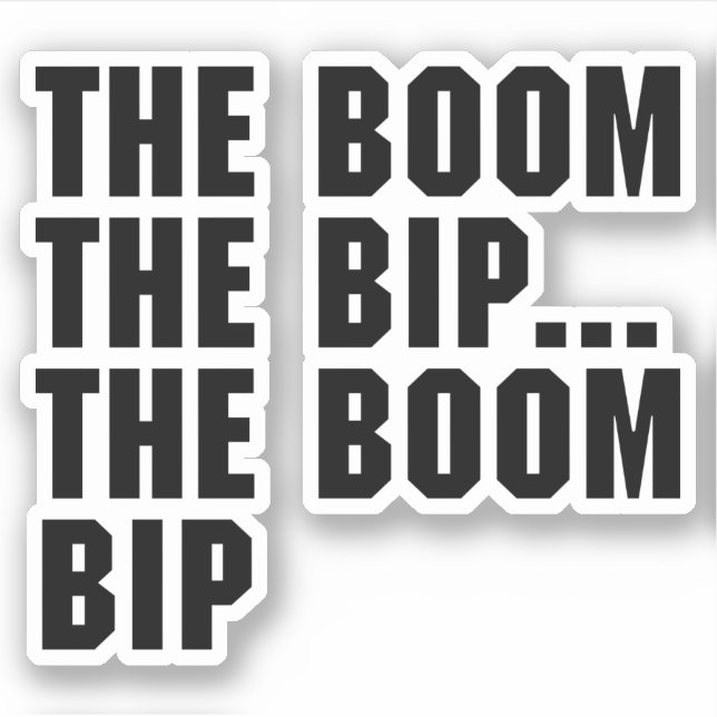 The Boom Bip Sticker (Front)