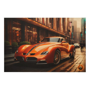 The Boomerang RTZ Sports Coupe Wood Wall Art