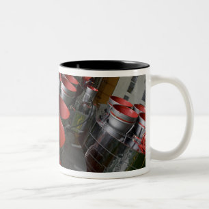 The boosters of the Soyuz TMA-14 spacecraft 2 Two-Tone Coffee Mug